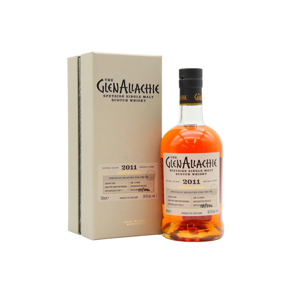 GlenAllachie - Single Cask No. 5368 - Tawny Port Hogshead 2011 10 year old Whisky