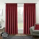 image 1 of Oxford Red Velvet Curtains 66 x 90 inch (168 x 229 cm) 100% Blackout Pencil Pleat Thermal Noise Reducing Curtains for Bedroom and Living Room