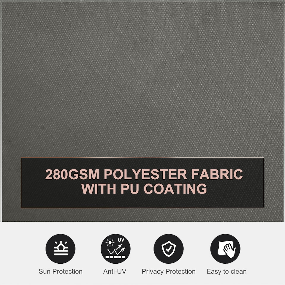 image 1 of Outsunny 6 x 2m Retractable Sun Side Awning Screen Fence Patio Garden Wall Balcony Screening Panel Outdoor Blind Privacy Divider – Grey