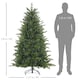 image 3 of HOMCOM 6 Ft Artificial Christmas Tree with Metal Base, Hinged Branches