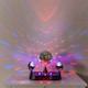 image 3 of ValueLights Disco Sky Light Projector Black Illuminated Decoration and Integrated LED 5W Neutral White Bulb