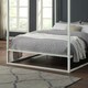 image 4 of Ashwell Modern Four 4 Poster White Metal Bed Frame (Double)