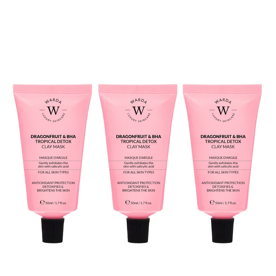 Warda Luxury Skincare 3 X Dragonfruit & BHA Tropical Detox Clay Mask 50ml