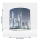 image 8 of 20cm Lamp Shade Ceiling Light Digital Printed Fabric New York Skyline At Night | Blue | Medium | 1