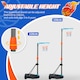 image 3 of HOMCOM 3 Pcs Kids Basketball Set w/ Hoop Ball Pump Height Fillable Base 3-8 Yrs