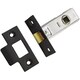 image 3 of Golden Grace Door Mortice Tubular Latch in Matt Black Finish, with Matching 75mm Ball Bearing Hinges - 64mm
