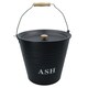 image 3 of Metal 12 Litre Cap Ash Bucket with Lid Fireplace Fireside Bin Scuttle Holder Coal