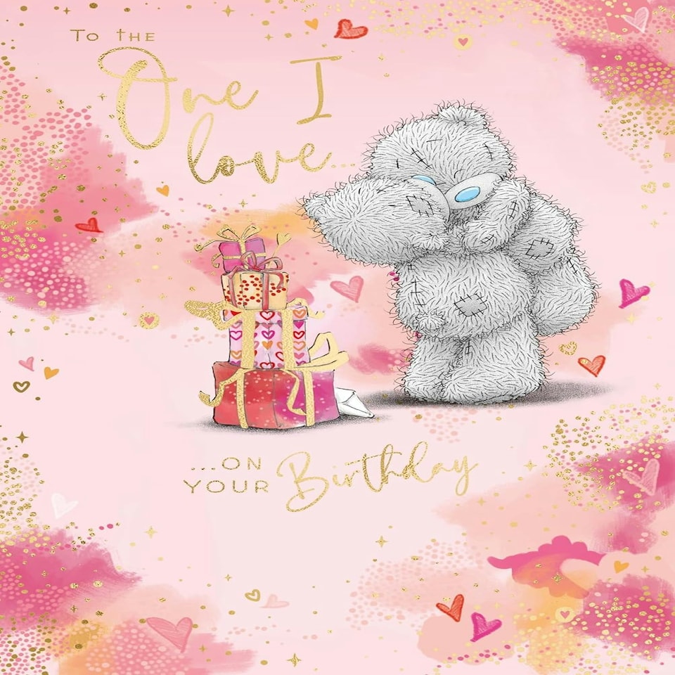 image 1 of Bears Embracing One I Love Birthday Card