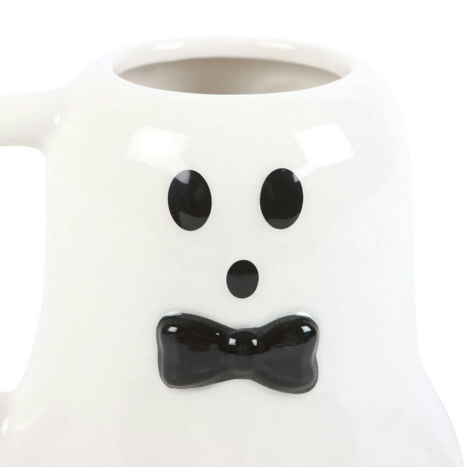 image 1 of Something Different Mr Boo Ghost Shaped Mug - Black/White - One Size