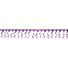 Purple Foil Spiral Garland - 18 Ft x 15 Inches / 549 x 38cm - Pack of 25