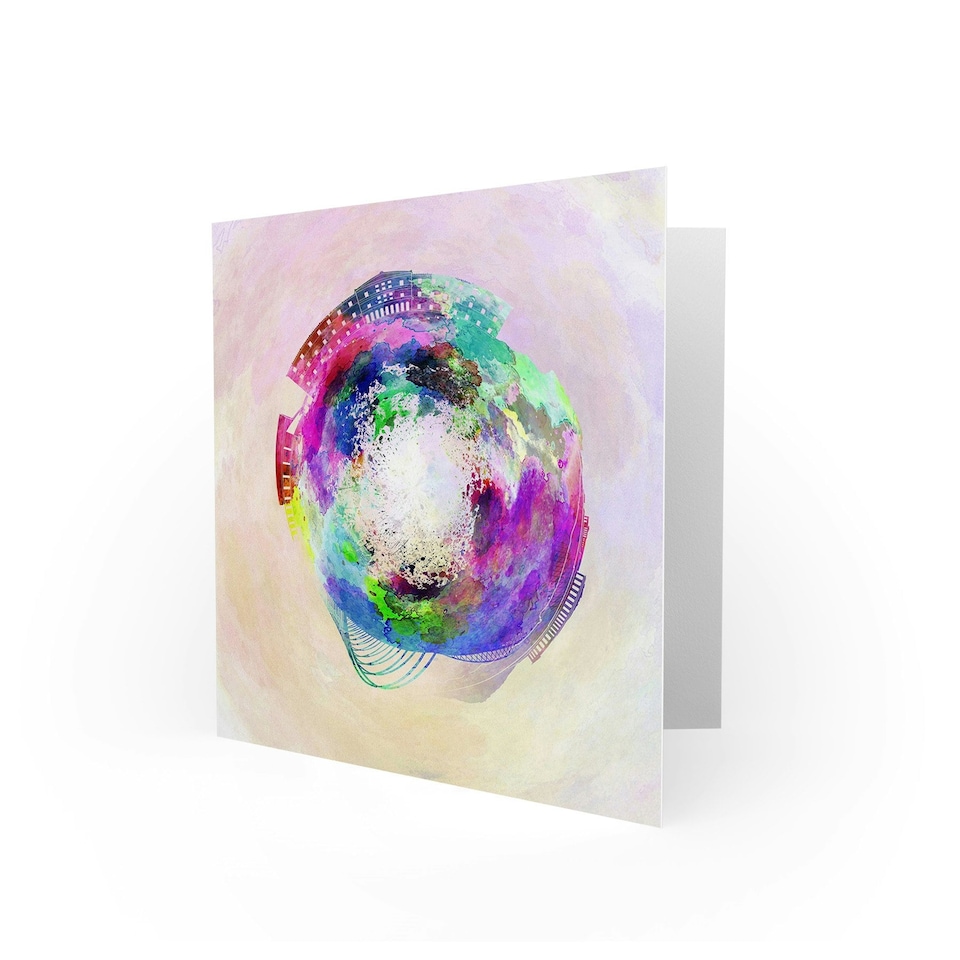image 1 of Little World City Skyline Athens Greece Art Card