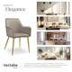 image 7 of Dining Chair Avane - velvet look, padded armchair, high backrest and high armrests - Set of 4 Grey | Taupe