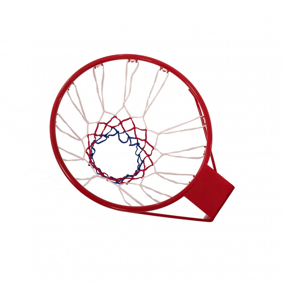 image 1 of Heavy Duty Wall Mounted Full Size Red Basketball Hoop Rim and Net