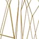 image 5 of Set of 2 Hexagonal Mirrored Top Side Tables,Nesting Tables With Champagne Finish,Decorative Accent Tables Gold