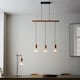 image 3 of Sven Bar Pendant Ceiling Lamp, Matt Black, Natural Wood
