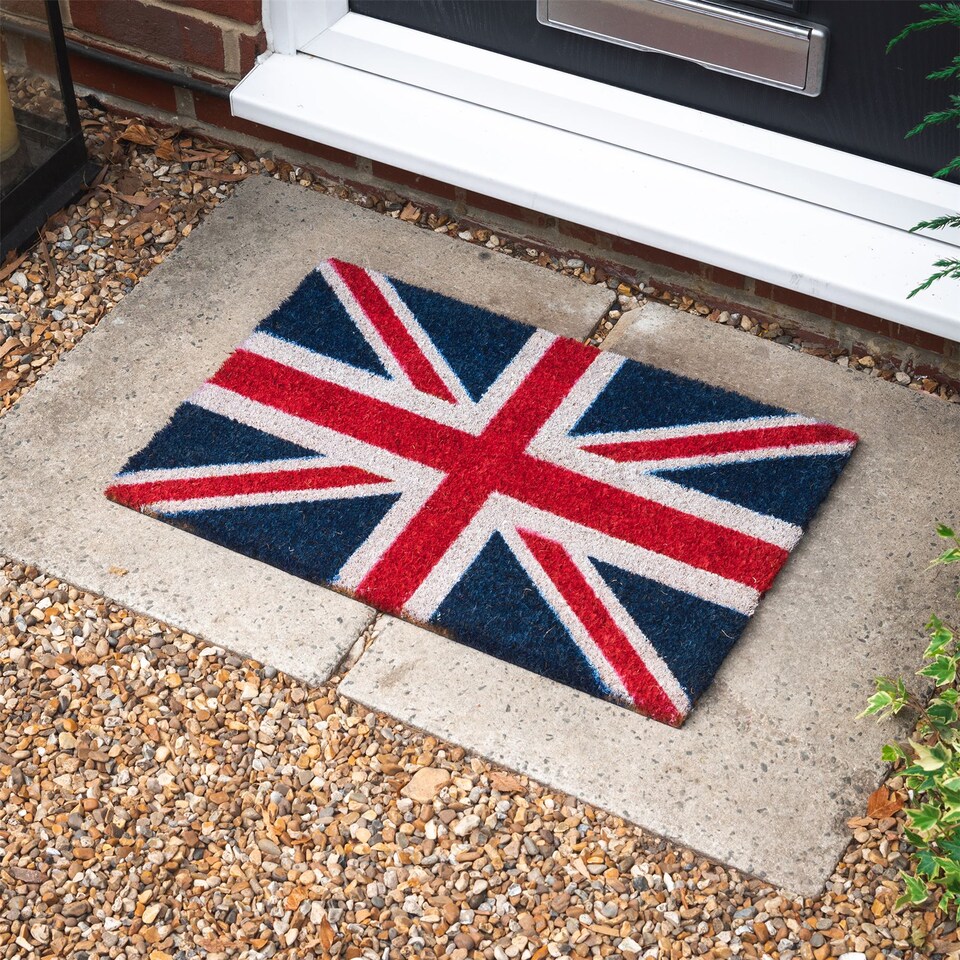 image 1 of Nicola Spring Coir Door Mat - 60 x 40cm - Union Jack