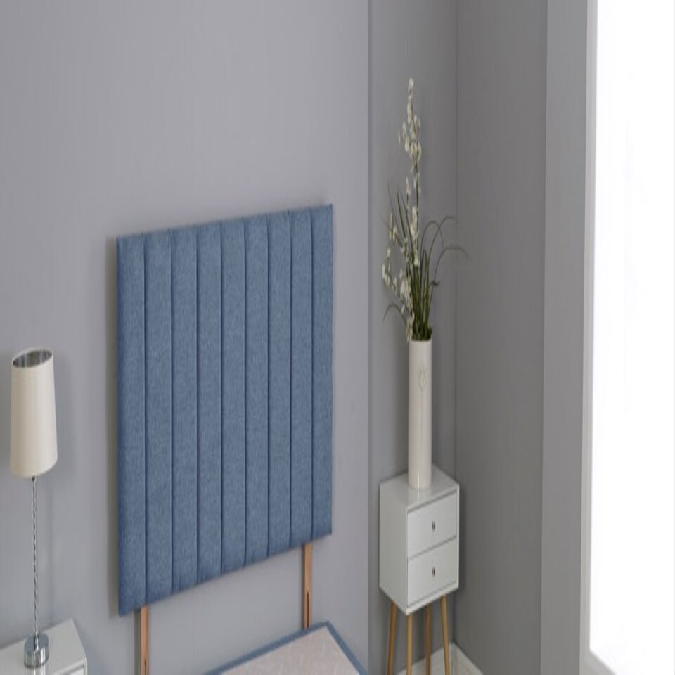 Denim Linen 9 Panel Headboard N/A | 4FT Small Double 26"inch Headboard