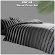 image 8 of VELVETIO Oscar Stripe Duvet Cover Set Reversible Polycotton Easy Care Beddings Blue | Teal | Super King