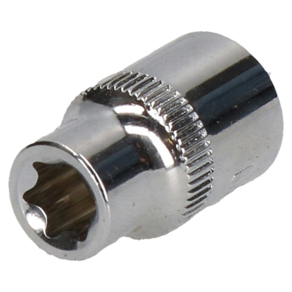 image 1 of E10 Female Torx Socket Star Bit 3/8" Drive Standard External Chrome Vanadium