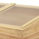 image 6 of Outsunny Wood Cold Frame Greenhouse Garden Polycarbonate Grow House, Natural