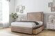 image 4 of Sloomy Ashford Mink Naples Divan Bed Base No Drawers With 54 Inch Floor Standing Headboard & 12 Inch Matching Footboard | Brown | Mink | Small Double | 1