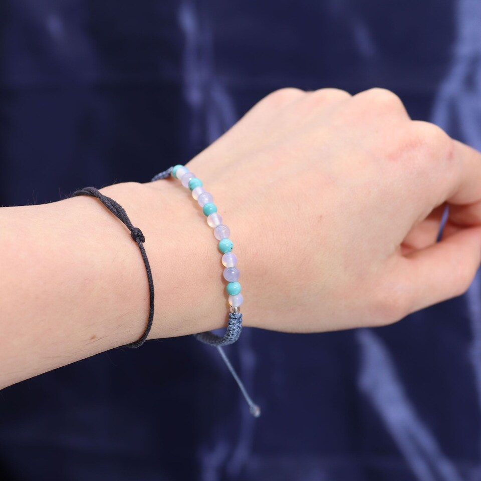 image 1 of Serenityy Pisces Zodiac Crystal Candle with Gemstone Bracelet