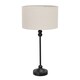 image 1 of ValueLights Maggie Black Candlestick Table Lamp White Shade & Bulb | White
