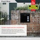 image 10 of Burg-Wachter Aire Wall Mounted Galvanised Steel Lockable Weatherproof Post Box - 37x37x11cm Silver