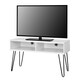 image 2 of Owen Retro TV-Stand with Storage in White | White | White | One Size | 218