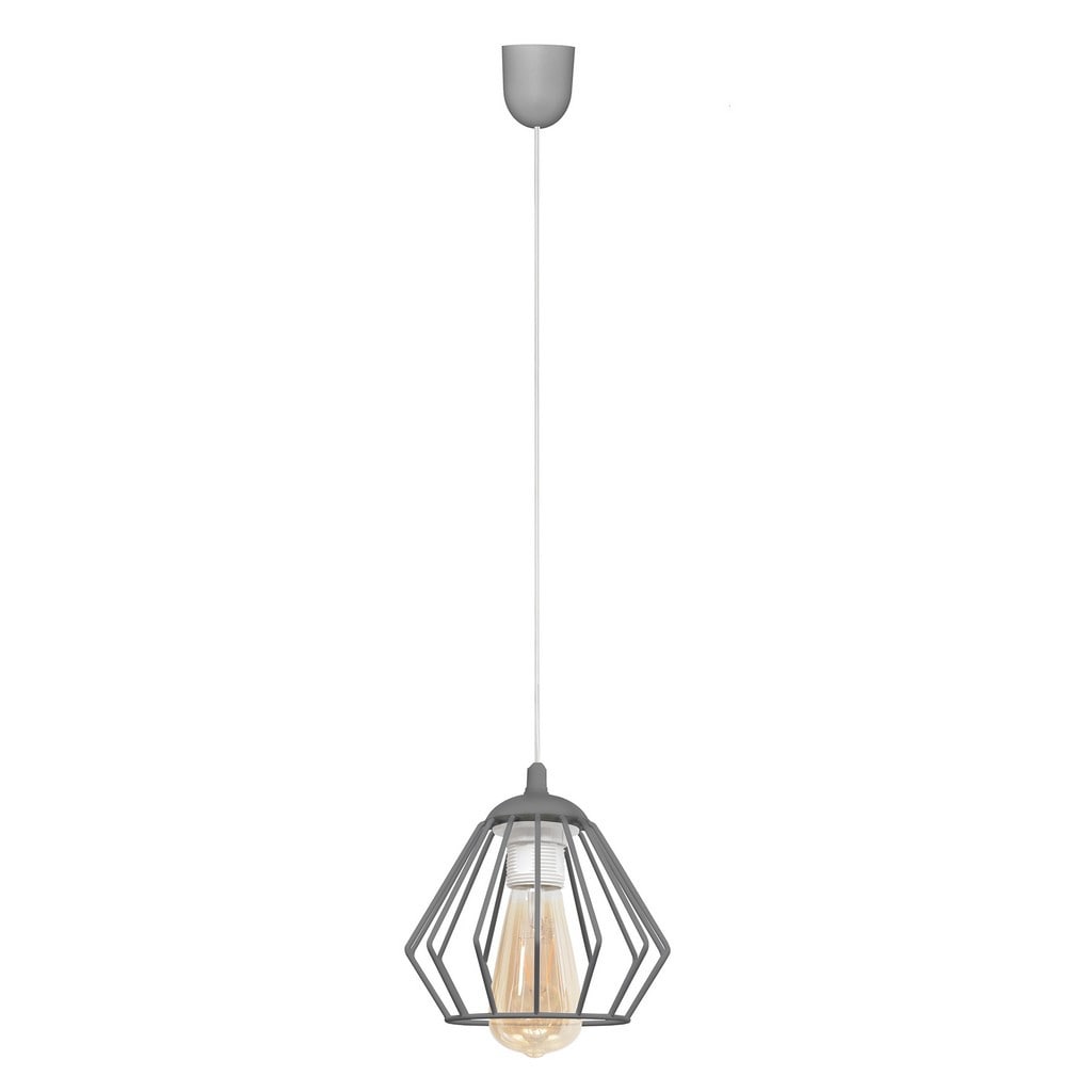 Netlighting Agat Wire Frame Pendant Ceiling Light Grey 18cm