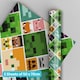 image 1 of Minecraft 2 Sheets & 2 Tags Gift Wrap