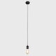 image 2 of ValueLights Casco Matte Black Pendant Light and Bulb