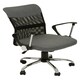 image 2 of Interiors by Premier Fenix Grey Home Office Chair With Chrome Arms