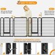 image 3 of Yaheetech 8 Metal Dog Playpen Panels, 80 × 100 cm Black