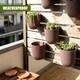 image 8 of GEEZY Milly Wall Flowerpot Set Plastic Planters Brown 2 Pack