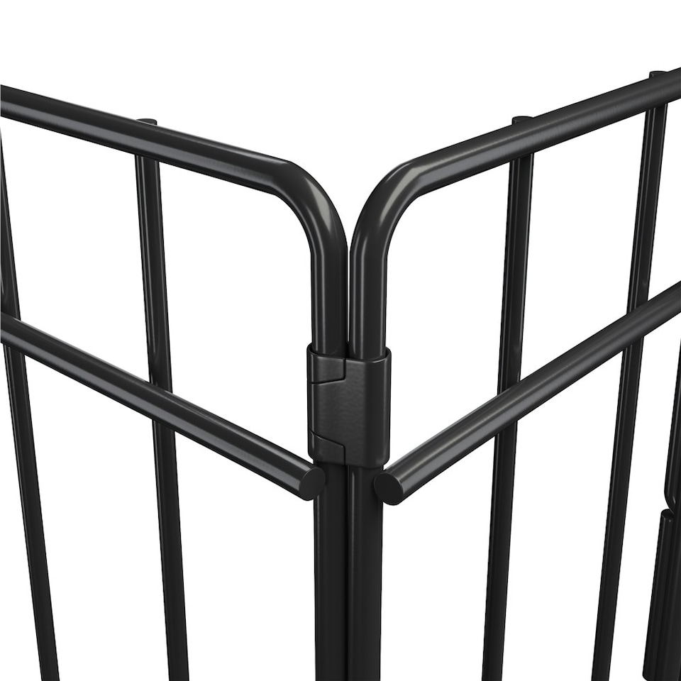 image 1 of Yaheetech 8-Panel Metal Pet Playpen, 61 × 76 cm Black