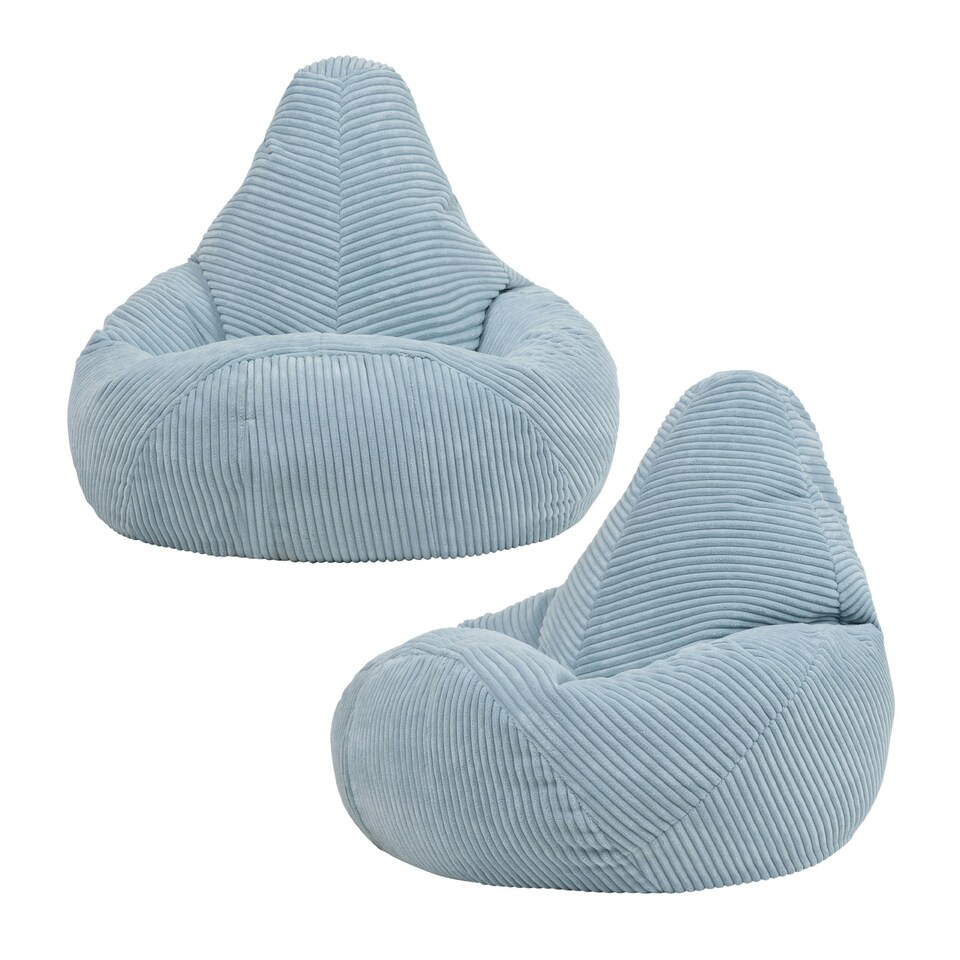 image 1 of icon Dalton Kids Beanbag Corduroy Light Blue Set of 2 Blue