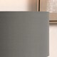 image 3 of 40cm Grey Poly Cotton Cylinder Lamp Shade Drum Table Floor Lampshade