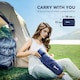 image 5 of Outsunny Portable Inflatable Camping Bed with Double Mattress Navy Blue