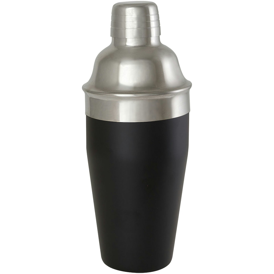 image 1 of Seasons Gaudie Logo Stainless Steel Cocktail Shaker - Solid Black - One Size