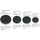 image 4 of SPARES2GO (Non Universal) Oven Cooker Hob Gas Burner Crown & Flame Cap Kit for Bosch Oven/Cooker/Hob (Small, 2 Medium & Large, 55mm - 100mm)