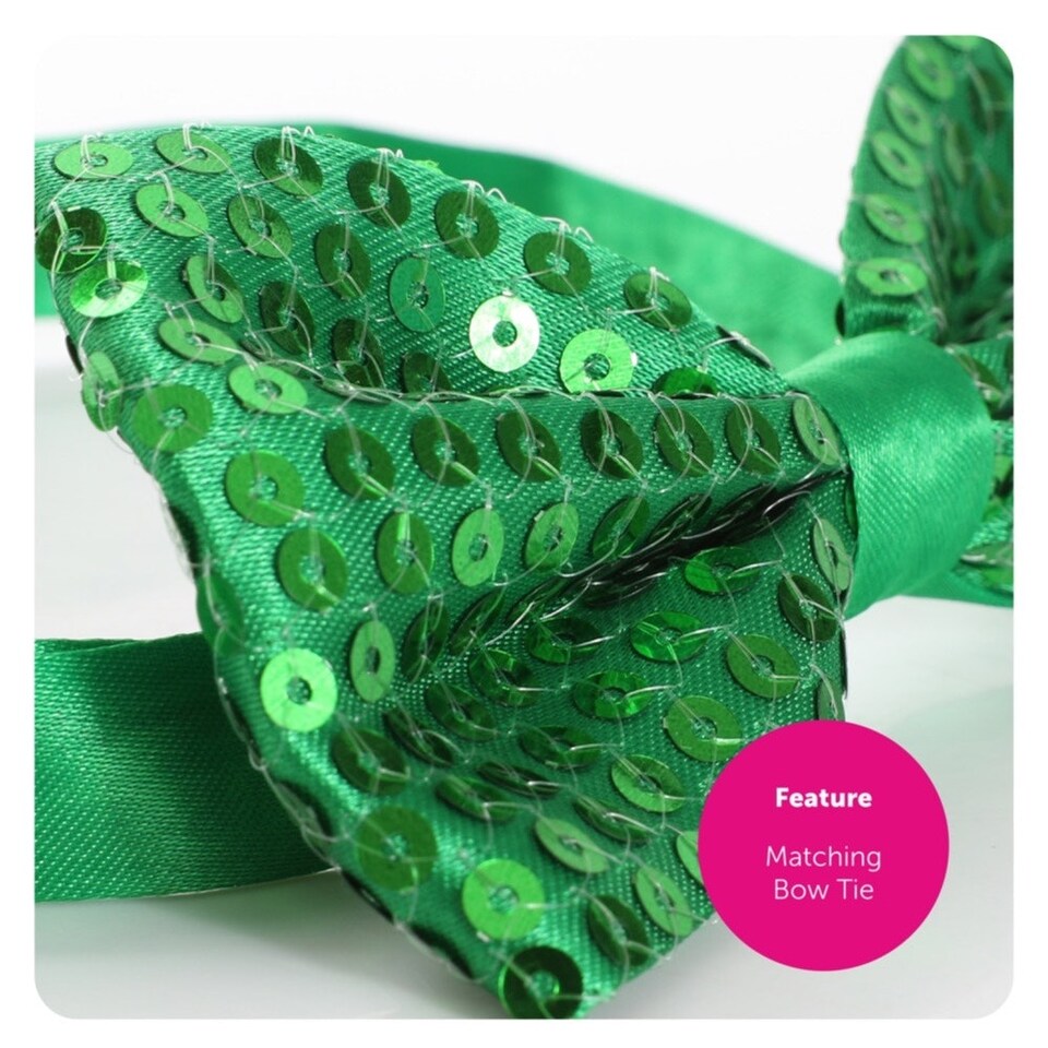 image 1 of Pack of 6 Irish Trilby Hat & Jumbo Irish Bow Tie Green | One Size