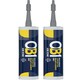 image 1 of OB1 Grey Multi-Surface Construction Sealant & Adhesive Silicone Pack of 2