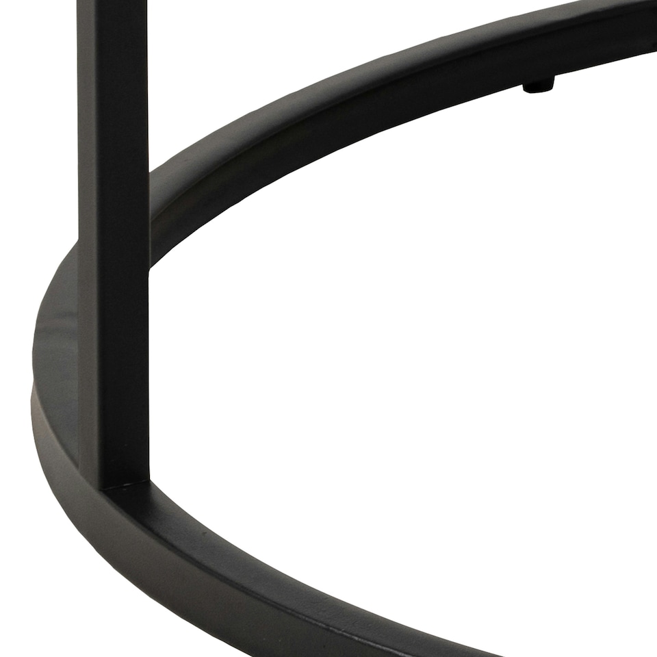 image 1 of Spiro Coffee Table with White Marble Melamine Top & Black Legs