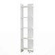 image 6 of Living and Home Modern 5-Tier Corner Bookshelf Sttorage Rack - White
