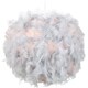 image 2 of Contemporary and Unique Large Grey Real Feather Decorated Pendant Light Shade | Grey