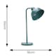 image 3 of ValueLights Morris Teal Retro Dome Metal Desk Office Table Lamp Light