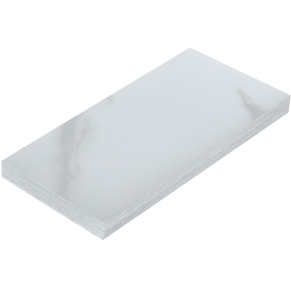 image 1 of NOVECRAFTO Vinyl Floor Tiles Self Adhesive – 12x24in Peel and Stick Waterproof Rectangular Flooring for Kitchen & Bathroom – White Marble Effect Design White | 5.57 sqm
