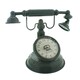image 1 of Hometime Metal Mantel Clock - Old Fashioned Telephone Green