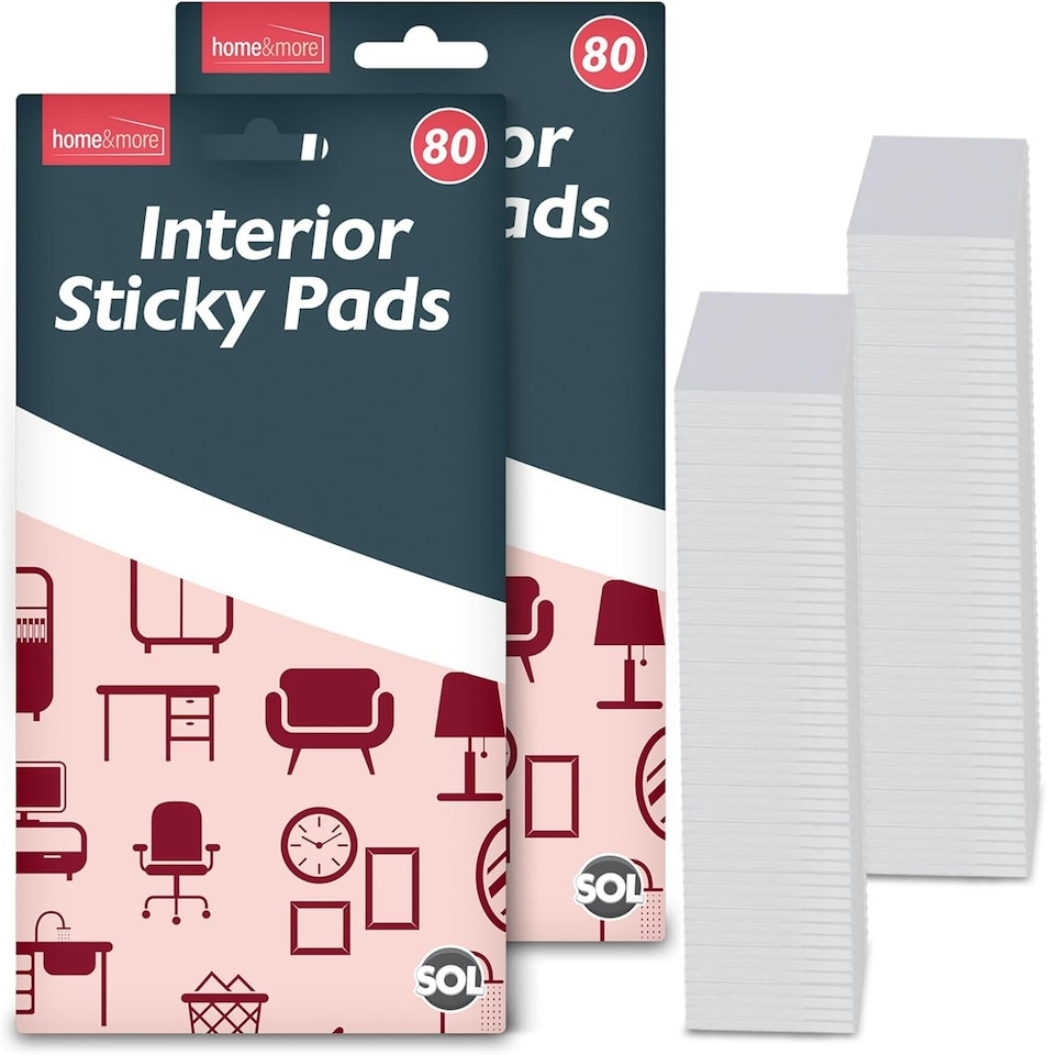 image 1 of SOL 160pcs Interior Sticky Pads - 20mm Double-Sided Sticky Foam Pads for Wall Mounting